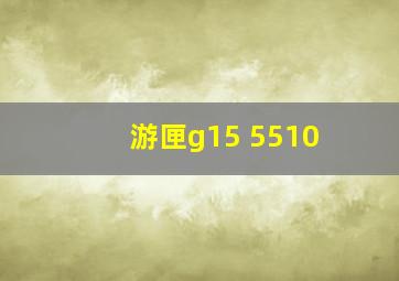 游匣g15 5510